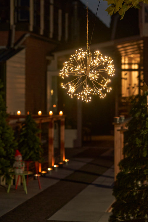 Luca Lighting Kerstverlichting Bal met Warm Witte LED Lampjes - Ø30 cm - Zwart - vtwonen shop