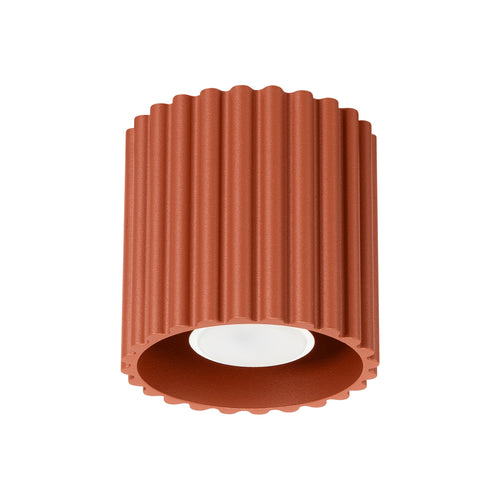Sollux Lighting Plafondlamp AURA 1 rood ochra GU10 - 10x10x10cm