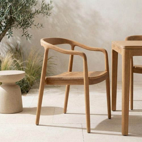 DÉJA Living Tuinstoel Lasse - Naturel Hout - Set van 2