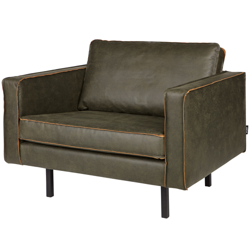 WOOOD fauteuil Rodeo- Eco-leder - Army - 85x105x86