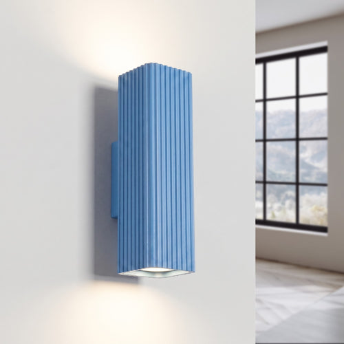 Sollux Lighting Wandlamp RAYO 20 azuurblauw - 6x8x20cm