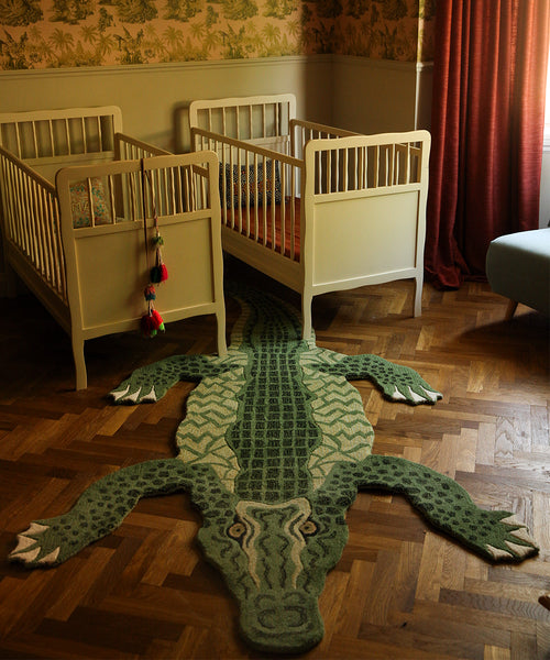 Doing Goods Coolio Krokodil Vloerkleed - XL 300 x 150 x 2 cm - 100% wol - vtwonen shop