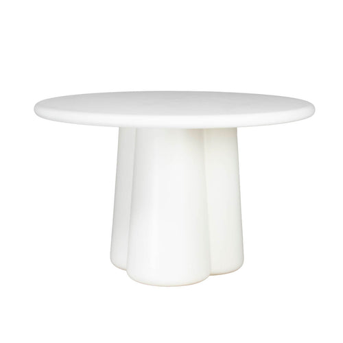 Giga Meubel Eettafel Boaz - Rond Off White Eco Composiet - 120cm