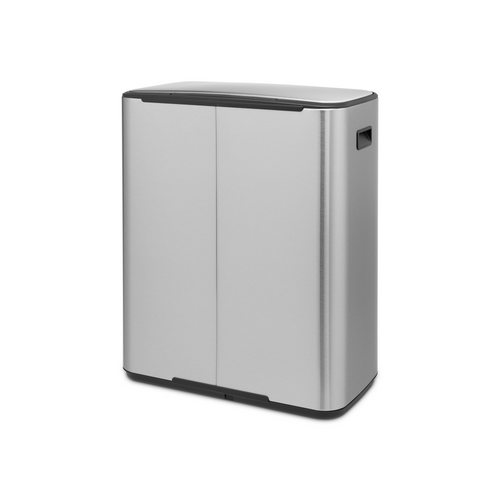 Brabantia Bo Pedaalemmer, met 2 binnenemmers, 2 x 30 liter - Matt Steel Fingerprint Proof