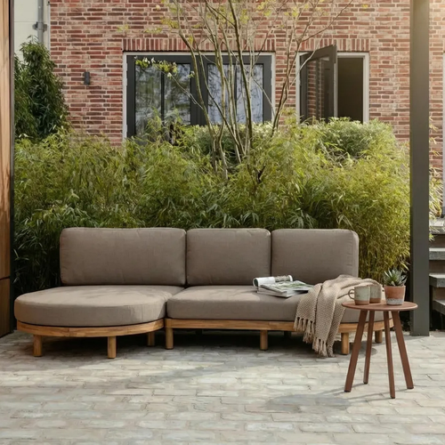 WOOOD loungeset links tuin Zinto - Metaal - Zand - 83x300x100