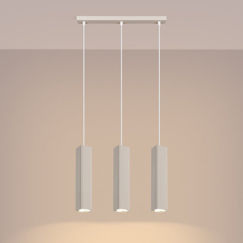 Sollux Lighting Hanglamp RAYO 3L beige - 45x6x98cm