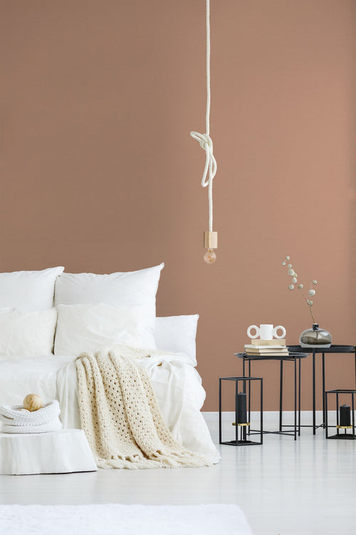 Livingwalls behang effen bruin en beige - 53 cm x 10.05 m - AS-390972