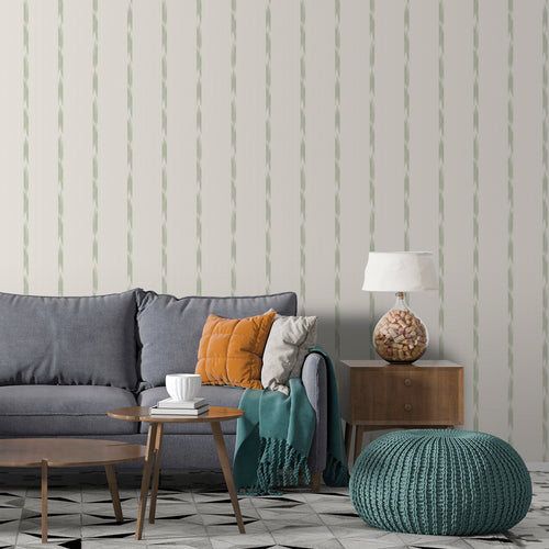 Sanders & Sanders behang strepen groen - 53 cm x 10 m - 640258