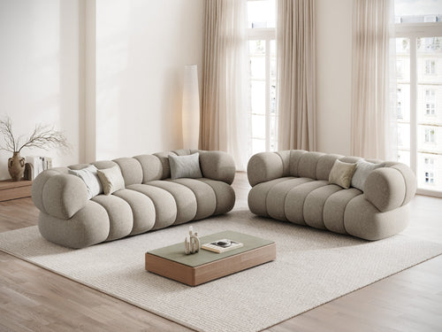 Cosmopolitan Design Bank Koge 2-zits, chenille donkerbeige - 95x180x70cm