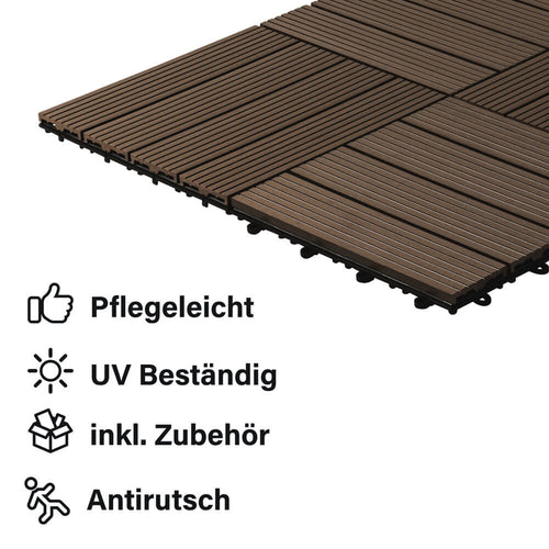 Home Deluxe WPC houttegels BAVARO donkerbruin 6m²