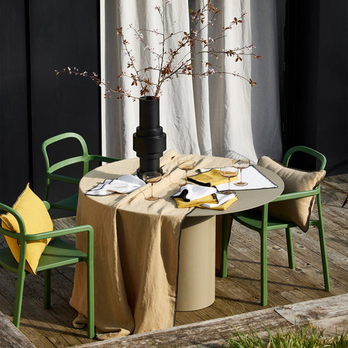 Madura Rechthoekig tafelkleed Nino rogge en zwarte slinger 140x250 cm