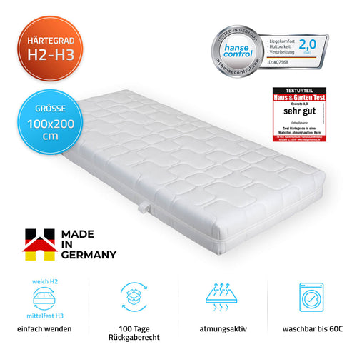 Home Deluxe ORTHO DYNAMIC matras 100 x 200 cm - vtwonen shop