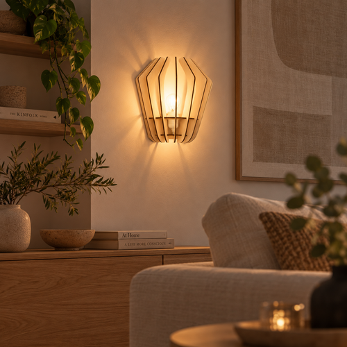 Bomerango Wall Spin houten wandlamp small