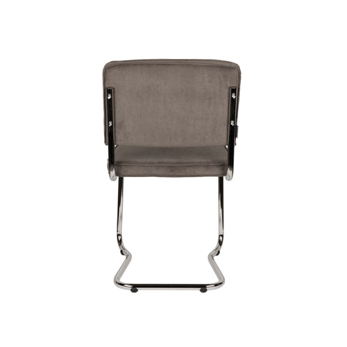 Zuiver Ridge Rib Kink Eetkamerstoelen  Grijs - Set van 2 - vtwonen shop