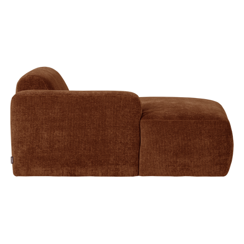 WOOOD chaise longue bank links Mojo Base - Rib - Roestbruin - 74x112x162