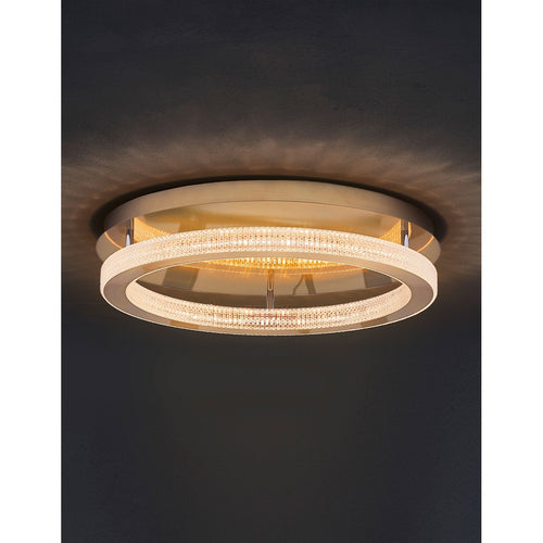 Merano Clarita Geïntegreerde LED Semi Flush Light Antiek Goud Messing Aluminium LED 60W 3530Lm 3000K
