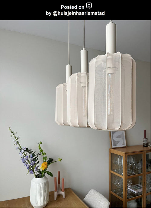 Lucide hanglamp CORINA - 3xE27 - Beige - vtwonen shop