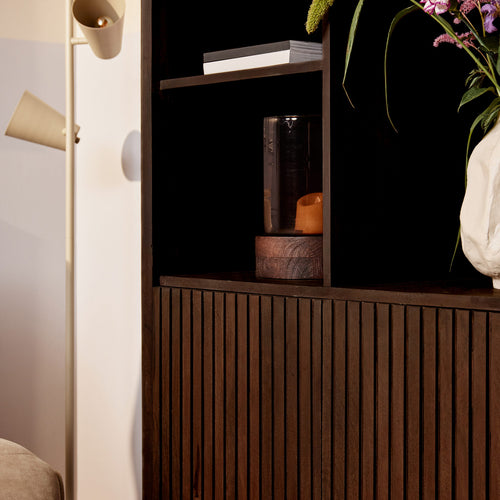 StarFurn Vakkenkast Madison - Bruin Hout - 90x45x200cm - vtwonen shop