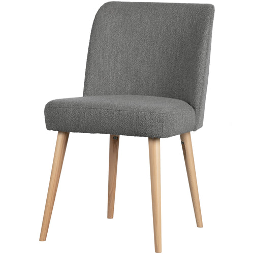 vtwonen eetkamerstoelen Force - Bouclé - Staalgrijs - Set van 2 - vtwonen shop