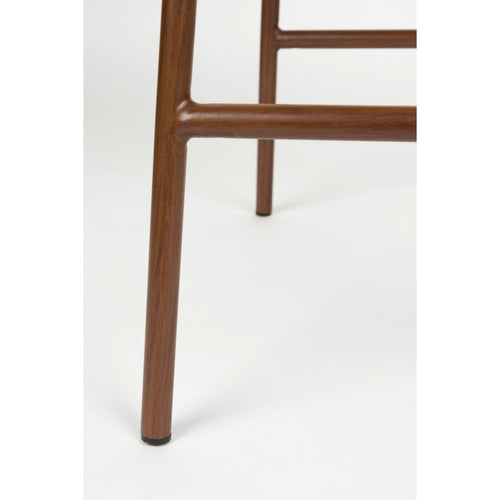 Housecraft Living Claes Barkrukken rugleuning 65 cm Terra - Set van 2