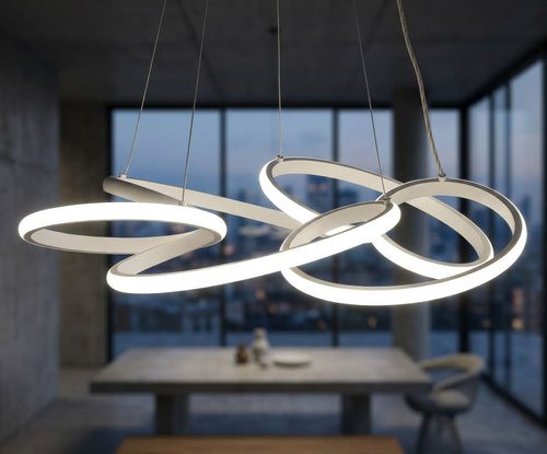 Mauro Ferretti led-hanglamp - Ø 55x120 cm - wit