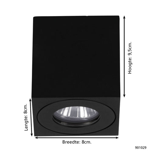 EGLO plafondlamp buiten Torrecola - gu10 - 9,5 cm - zwart - vtwonen shop