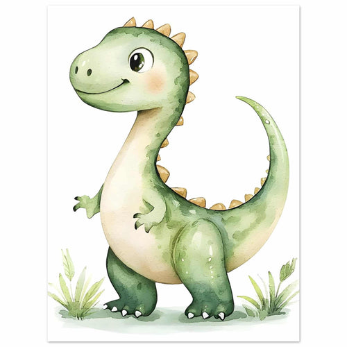 Artfulprints  Avontuurlijke dinosaurus   poster 30x40 cm - vtwonen shop