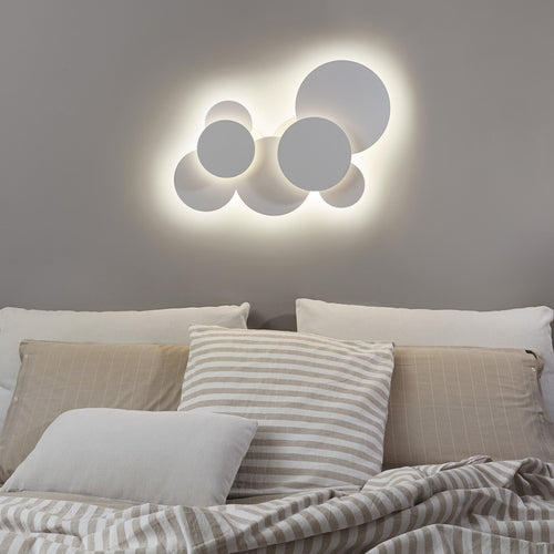 Ideal Lux CLOUD Circles decoratieve verzonken plafondlamp wit 74cm 3000K