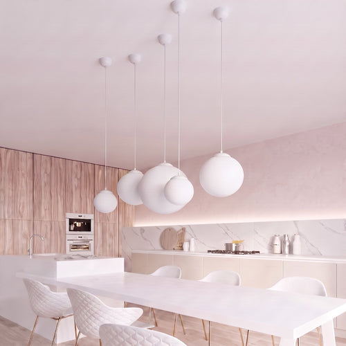 Sollux Lighting Hanglamp UGO 30 wit - 30x30x120cm