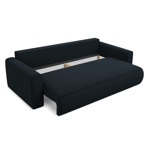 LaMiaSofa 3-zits slaapbank Perugia - velours - koningsblauw - 238x105x82