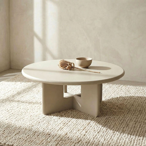 DÉJA Living Salontafel Mason Rond - Beige - 80x80x32cm - vtwonen shop