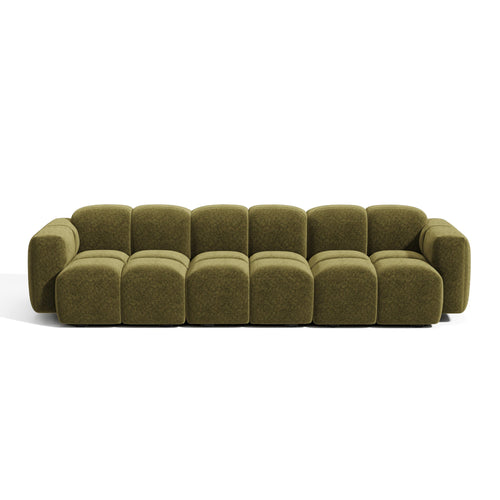 Premium Interiors - Modulaire bank MOSS - fluweel met structuur  258cm