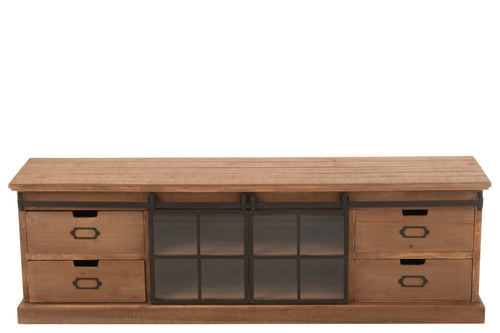 J-Line tv kast Mia - dennenhout - naturel