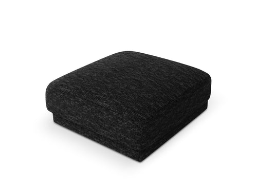 Micadoni - Poef "Miley" structurele stof antraciet - 90x90x40cm