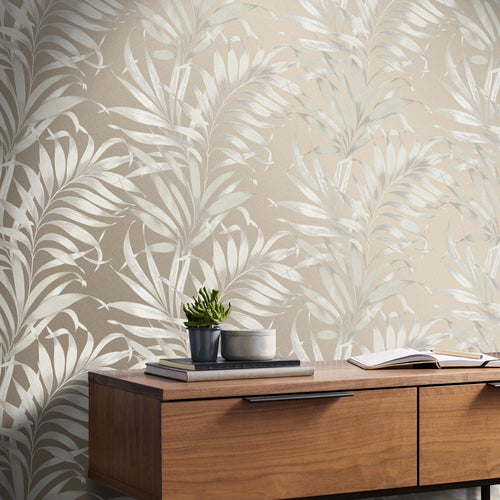 Graham & Brown Vliesbehang - Yasuni Bladeren Beige