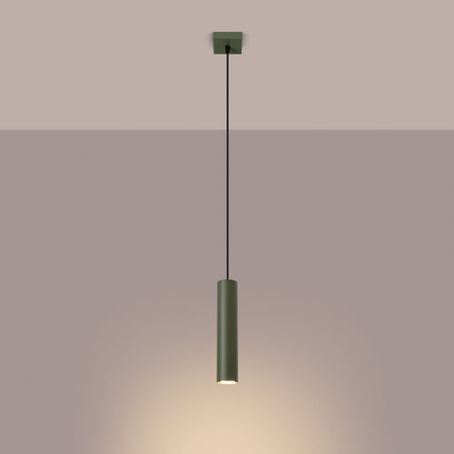 Sollux Lighting Hanglamp LAGOS 1 olijfgroen - 8x8x118cm