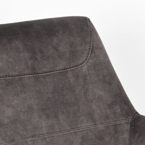 LABEL51 Fauteuil Toby - Antraciet Velvet - Draaibaar - vtwonen shop