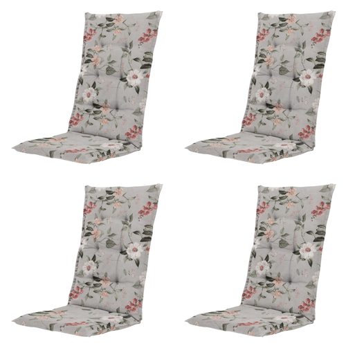 Madison tuinstoelkussen hoge rug Julliete - multikleur - 123x50x5cm - set van 4