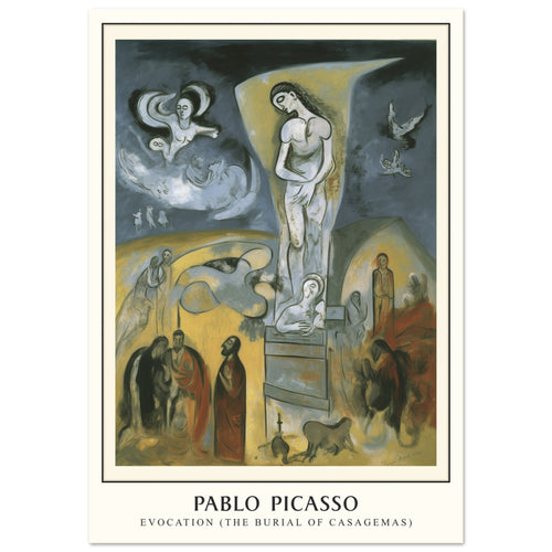 Artfulprints Poster met Lijst Pablo Picasso - Evocation   - 30x40 cm - Meerkleurig