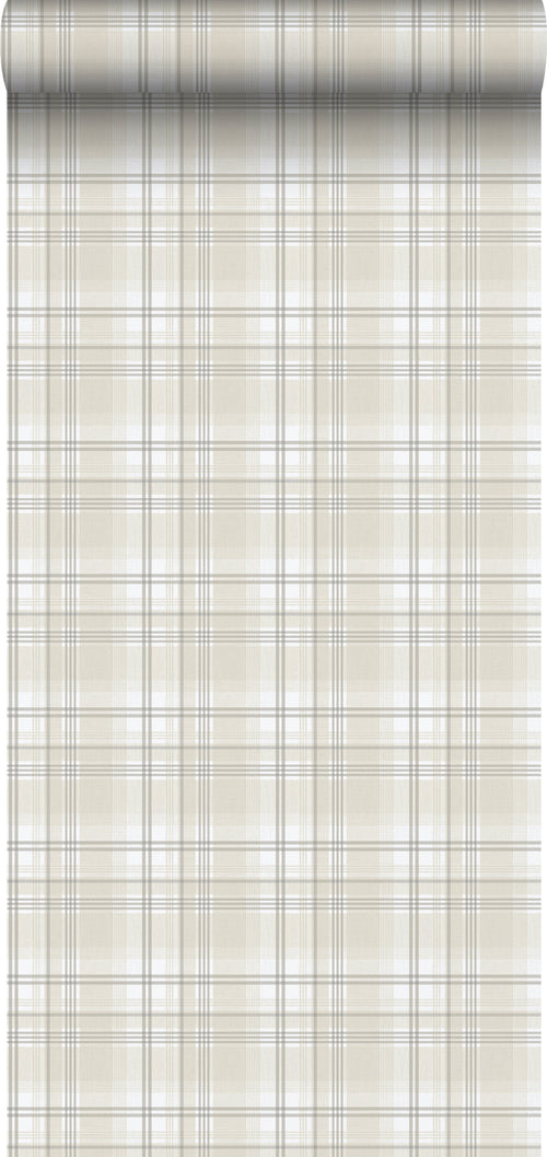Sanders & Sanders behang ruiten beige en grijs - 53 cm x 10.05 m - 640713