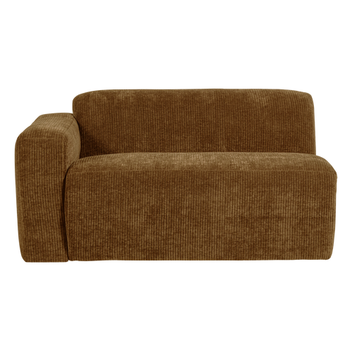 WOOOD 1,5-zits bank arm links Mojo Base - Rib - Honinggeel - 74x145x97