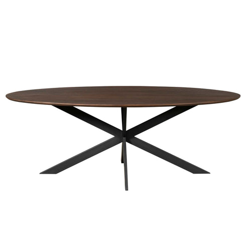 StarFurn Eettafel Ferris - Ovaal Bruin Hout - 210x100x76cm - vtwonen shop