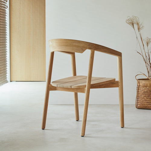 Tikamoon Stoel van massief teakhout - Naturel - vtwonen shop