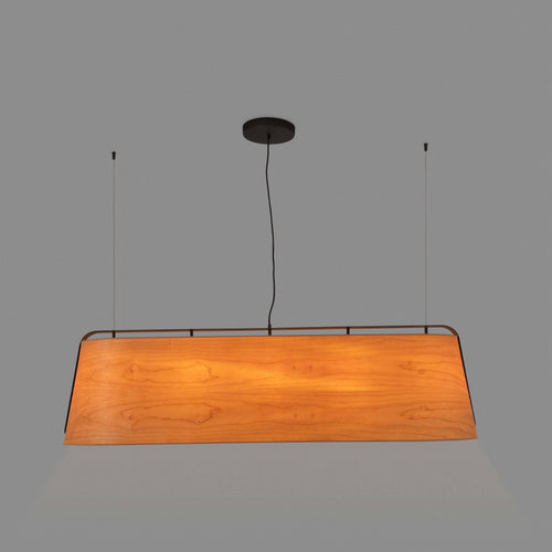 Faro Stood - 5-lichts hangende bar in zwart en kersenhout, E27