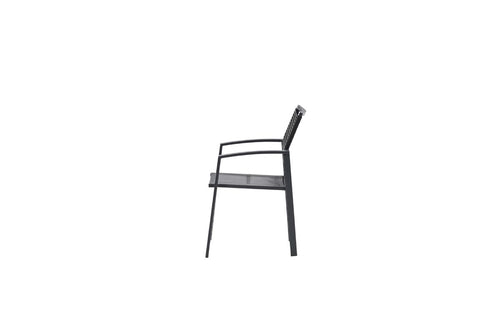 Cosmo dining fauteuil - rope donkergrijs - gevuld textileen