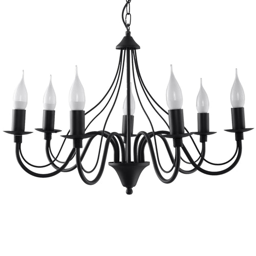 Sollux Lighting Kroonluchter MINERWA 7 zwart - 60x60x80cm
