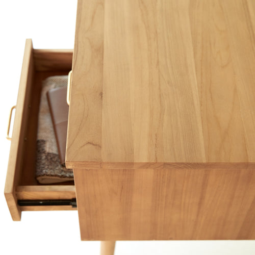 Tikamoon Bureau van massief teakhout - Naturel - vtwonen shop