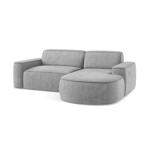 LaMiaSofa hoekbank rechts Melissa - chenille stof - lichtgrijs - 224x166x70