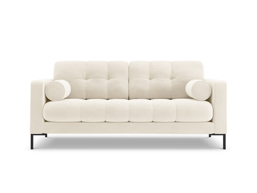 Cosmopolitan Design Bank Bali 2-zits, flueel, lichtbeige - 96x152x75cm