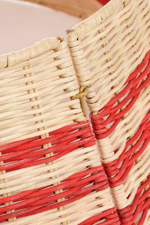 Mica Decorations Kerstboomrok - H25 x Ø60 cm - Rotan - Beige, Rood - vtwonen shop